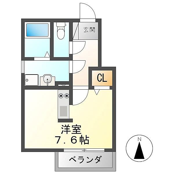 ベルセ常滑 ｜愛知県常滑市新開町１丁目(賃貸アパート1R・2階・24.00㎡)の写真 その2