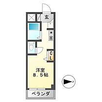 シャトー岐大 B  ｜ 岐阜県岐阜市古市場東町田（賃貸マンション1R・3階・18.16㎡） その2