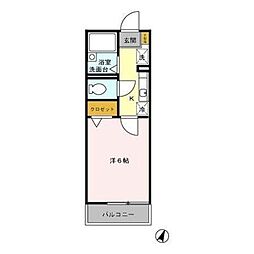 學遊館 1Kの間取図画像