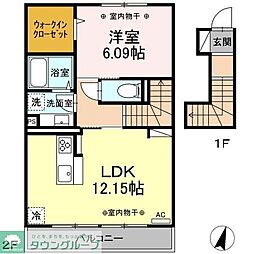 ルミナーレ1 1LDKの間取図画像
