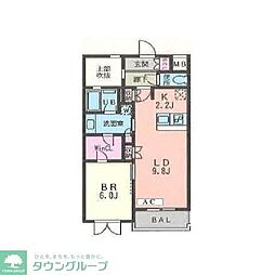 ヴィルドミール 1LDKの間取図画像