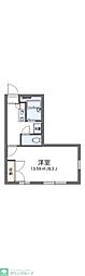 レオパレスベアーウッド 1Kの間取図画像