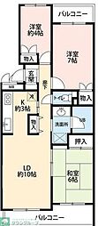 グランドコート林間 3LDKの間取図画像