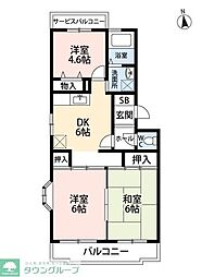 ガーデンクレスト湘南 3DKの間取図画像
