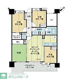 ライオンズマンション茅ヶ崎グランコースト 4LDKの間取図画像
