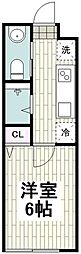 アイビー5 1Kの間取図画像