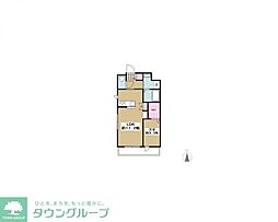 オークヴィラウエスト 1LDKの間取図画像