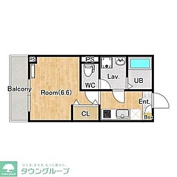 (仮称)ジーメゾン大和イースト 1Kの間取図画像