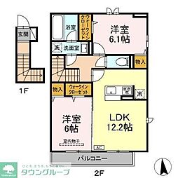 泉区上飯田町AK計画 2LDKの間取図画像