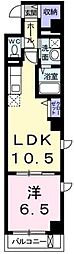 ピアヌーラ三ツ境 1LDKの間取図画像