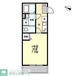 ベイルクス湘南台 1Kの間取図画像
