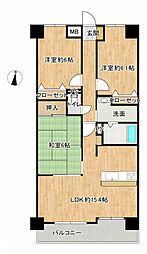 プレステージ姫路青山2 3LDKの間取図画像