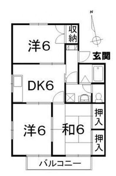 コンドウレジデンスA棟 201｜広島県東広島市西条中央6丁目(賃貸アパート3DK・2階・53.60㎡)の写真 その2