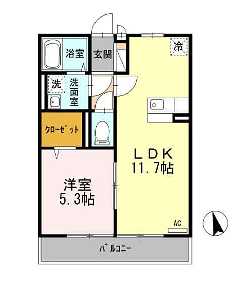 グランソーレ　(西条中央） 203｜広島県東広島市西条中央3丁目(賃貸アパート1LDK・2階・40.07㎡)の写真 その2