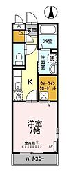 エスペランサ 1Kの間取図画像