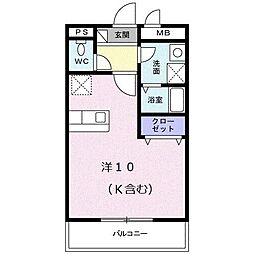 アルドーレ ワンルームの間取図画像