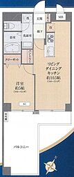 サンパークマンション千代田 1LDKの間取図画像