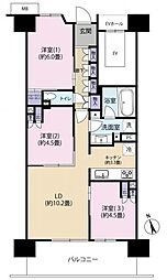 リビオシティ川口元郷 3LDKの間取図画像