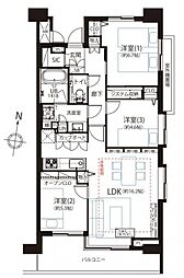 菱和パレス目白台グラーサ 3LDKの間取図画像