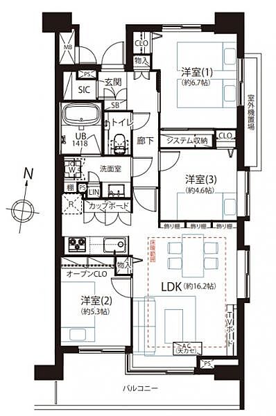 間取りを拡大表示