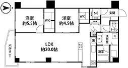 ライオンズマンション文京第2 2LDKの間取図画像