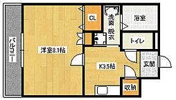広島高速交通アストラムライン 祇園新橋北駅 徒歩7分の賃貸マンション 1階1Kの間取り