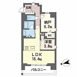 シャーメゾンステージ中央通り 1SLDKの間取図画像