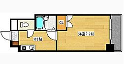 広島電鉄宮島線 修大協創中高前駅 徒歩10分の賃貸マンション 4階1Kの間取り