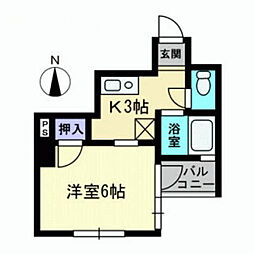 広島電鉄8系統 舟入町駅 徒歩8分の賃貸マンション 4階1Kの間取り
