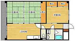 広島電鉄宮島線 高須駅 徒歩6分の賃貸マンション 3階3LDKの間取り