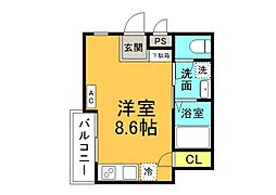 JR可部線 安芸長束駅 徒歩5分の賃貸アパート 1階ワンルームの間取り