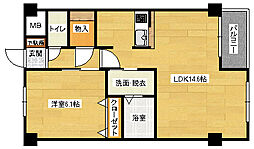 広島高速交通アストラムライン 大塚駅 徒歩10分の賃貸マンション 4階1LDKの間取り