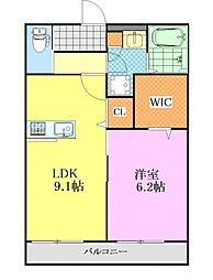 広島高速交通アストラムライン 祇園新橋北駅 徒歩8分の賃貸アパート 2階1LDKの間取り