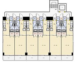 広島電鉄9系統 白島駅 徒歩13分の賃貸マンション 3階1Kの間取り