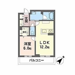 広島電鉄宮島線 高須駅 徒歩4分の賃貸マンション 2階1LDKの間取り