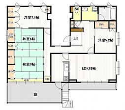 広島電鉄宮島線 修大協創中高前駅 徒歩6分の賃貸マンション 2階4LDKの間取り