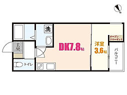 JR可部線 安芸長束駅 徒歩6分の賃貸アパート 2階1DKの間取り