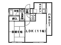 広島電鉄8系統 舟入川口町駅 徒歩13分の賃貸マンション 4階1LDKの間取り
