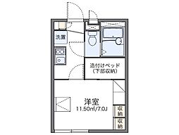 レオパレスコンフォート上東雲 1Kの間取図画像