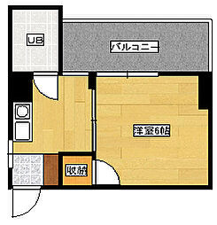M.Aビル 1Kの間取図画像