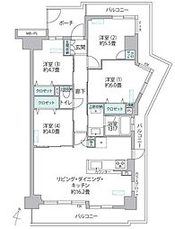 グランドール北大阪 4LDKの間取図画像