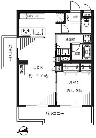間取り ライオンズマンション新宿原町 3階/-