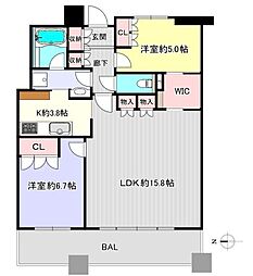 間取図画像 2LDK