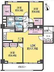 小石川ハウス 3LDKの間取図画像