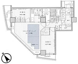 セントラルレジデンス新宿シティタワー 2SLDKの間取図画像