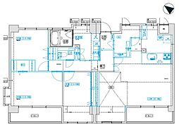 ガーデンホーム笹塚 3LDKの間取図画像