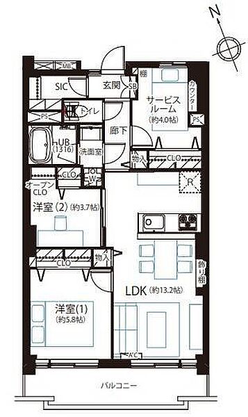 間取りを拡大表示