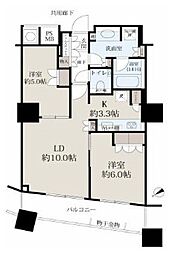 ザ・パークハウス西新宿タワー60 2LDKの間取図画像