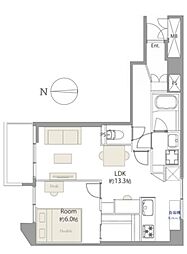 ルックハイツ北新宿壱番館 1LDKの間取図画像