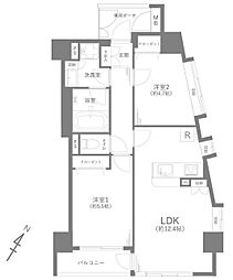 ローズアベニュー西巣鴨 2LDKの間取図画像